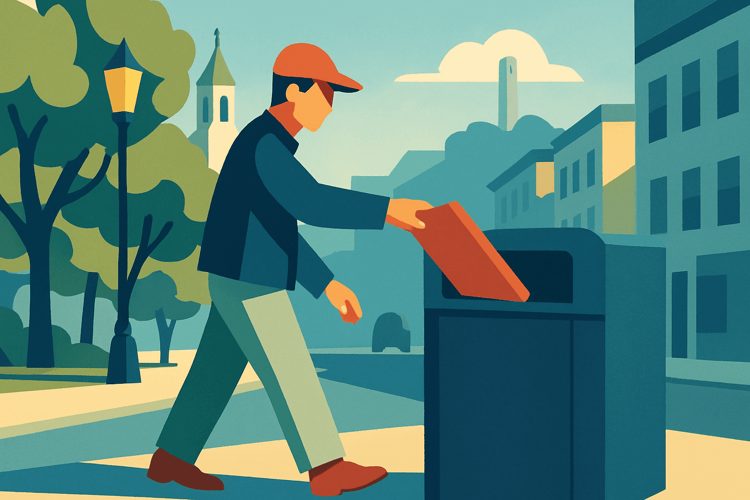 North Beach gets pizza-box trash cans