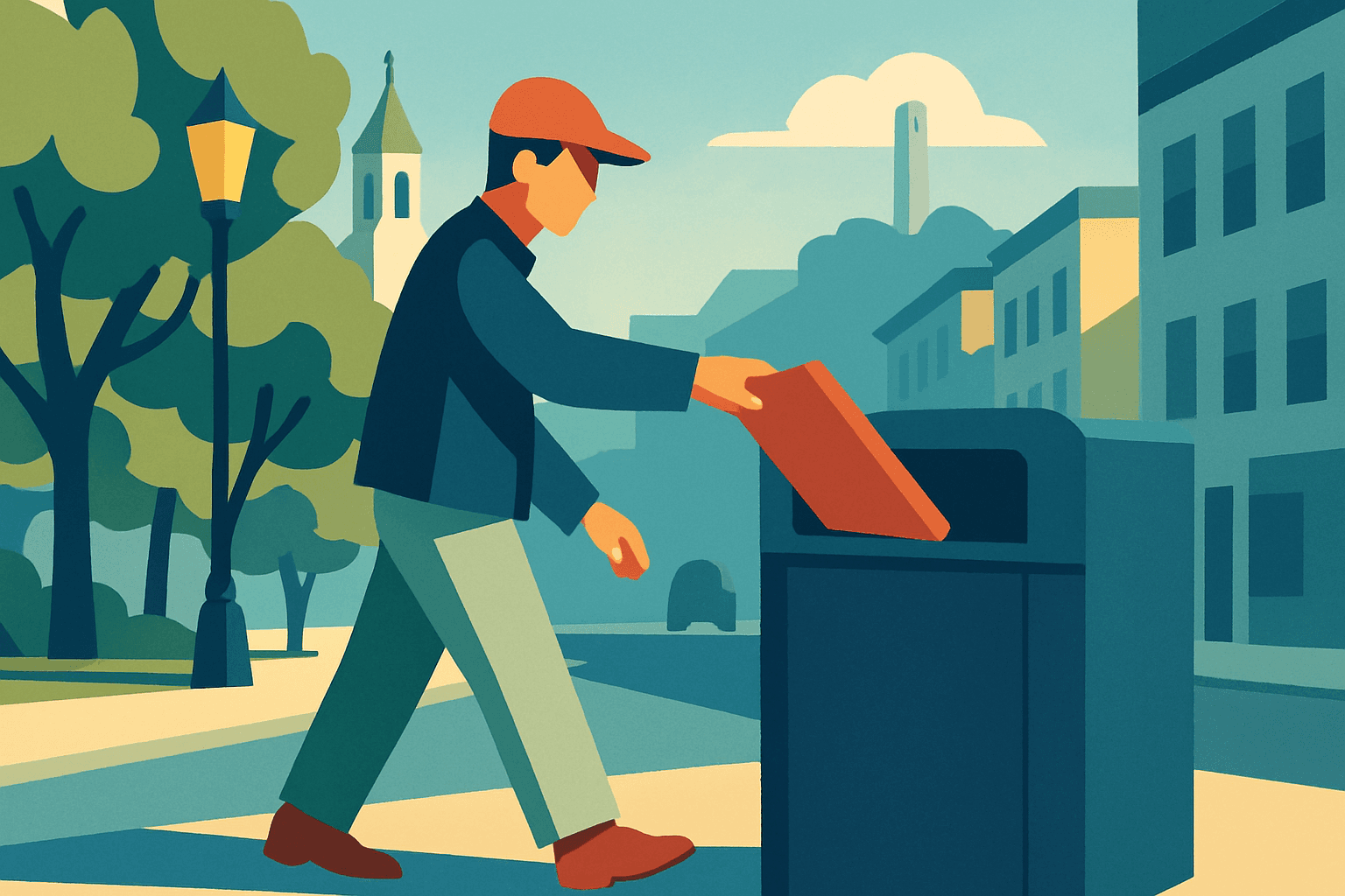 North Beach gets pizza-box trash cans