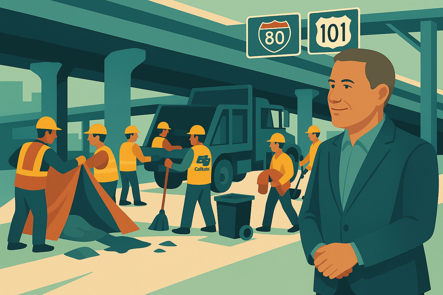 SF Partners with Caltrans to Clear Highway Encampments